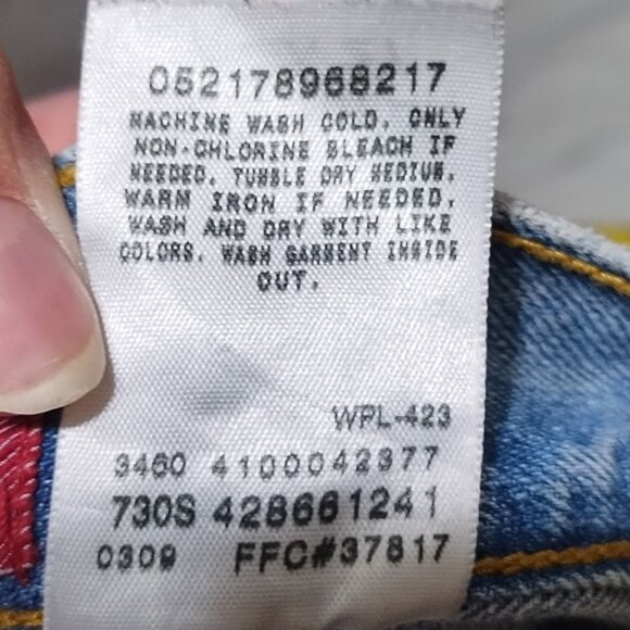 Levi's 527 Red Tab Light Wash Low Rise Boot Cut Jeans Sz 14 Reg 27 x 27 Teen - Picture 8 of 8